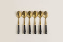 Set x 6 Cucharitas Dorado 15 cm Black