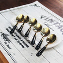 Set x 6 Cucharitas Dorado 15 cm Black